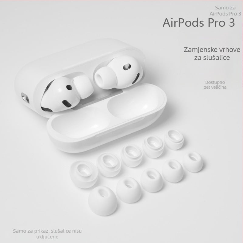 AirPods Pro 3 silikonske kapice za uši – zamjenski navlake za slušalice, 30% smanjenje buke, izolacija zvuka, poboljšanje kvalitete zvuka