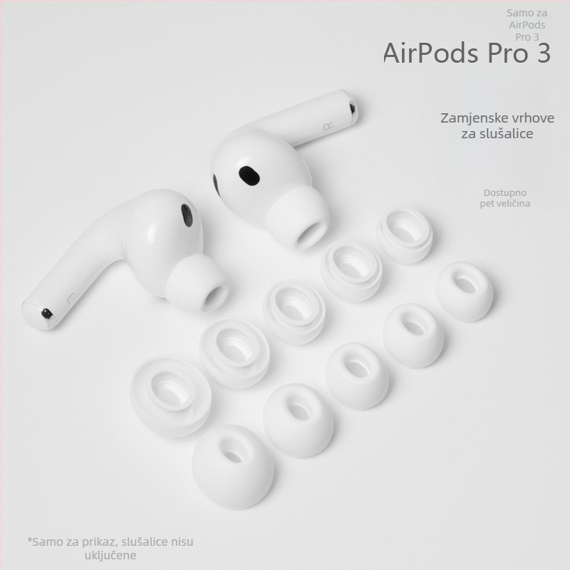 AirPods Pro 3 silikonske kapice za uši – zamjenski navlake za slušalice, 30% smanjenje buke, izolacija zvuka, poboljšanje kvalitete zvuka