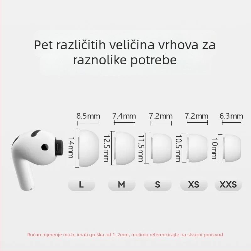 AirPods Pro 3 silikonske kapice za uši – zamjenski navlake za slušalice, 30% smanjenje buke, izolacija zvuka, poboljšanje kvalitete zvuka
