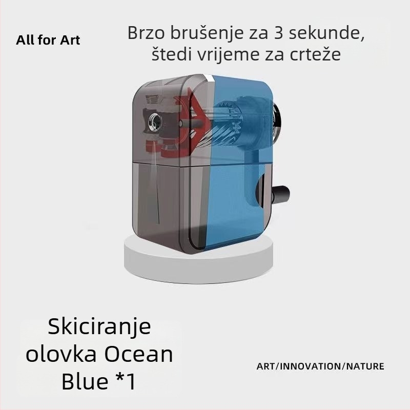 Sketch Pencil Sharpener Small Q, Legendary Road, plastik, za umjetnike i učenike osnovne škole