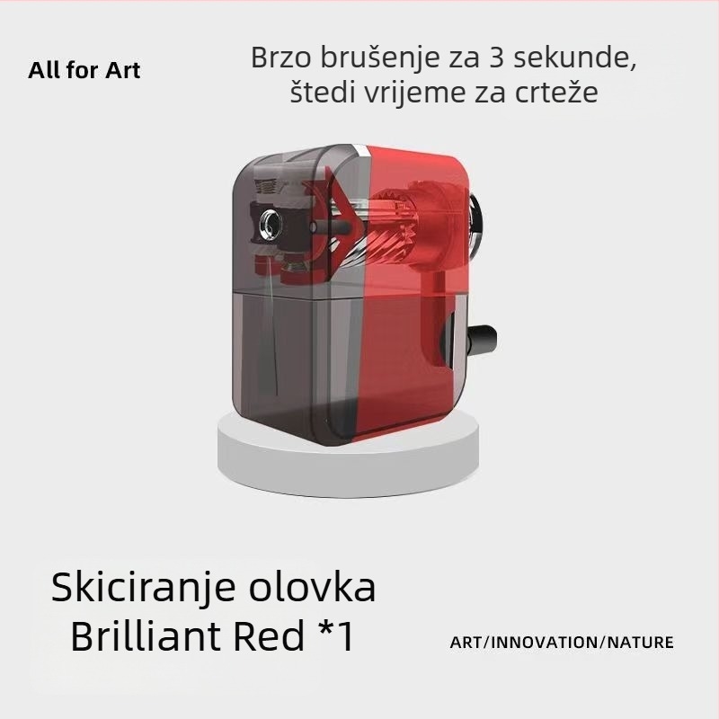 Sketch Pencil Sharpener Small Q, Legendary Road, plastik, za umjetnike i učenike osnovne škole