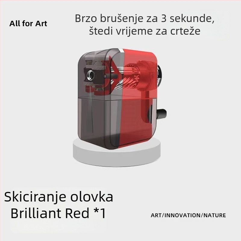 Sketch Pencil Sharpener Small Q, Legendary Road, plastik, za umjetnike i učenike osnovne škole