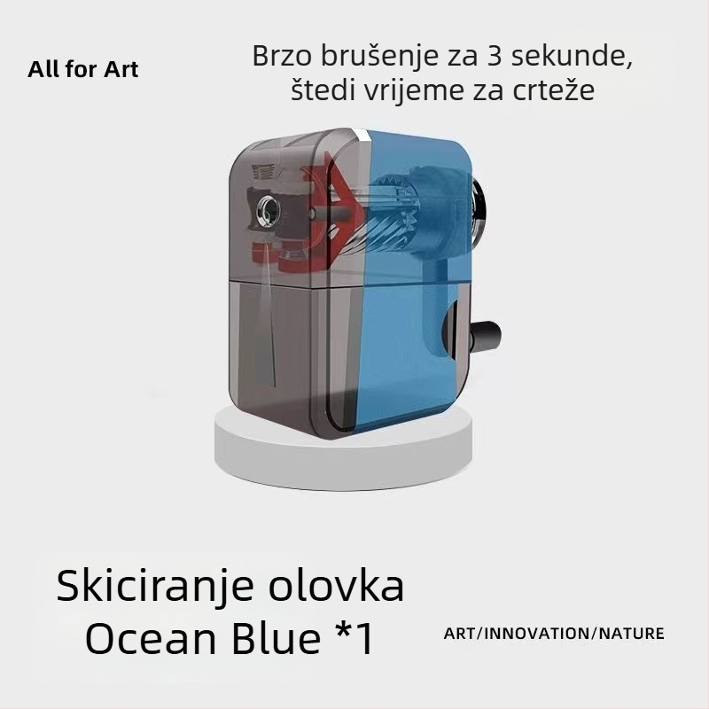 Sketch Pencil Sharpener Small Q, Legendary Road, plastik, za umjetnike i učenike osnovne škole