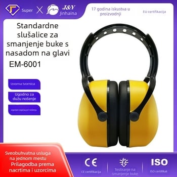 ABS zvučna zaštita za studij i san, na glavu, s pjenušastom jastučićem, EM-6001, 27dB SNR / 30dB NNR