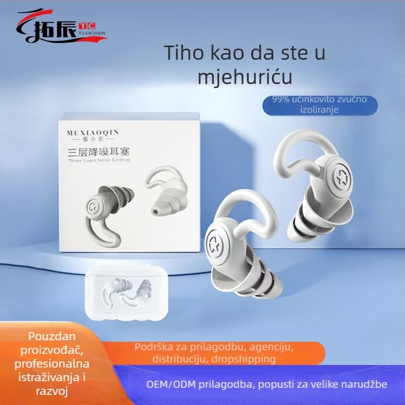 Silikonske ušne čepove za zvučnu izolaciju - in-ear, vodootporne, NRR 35