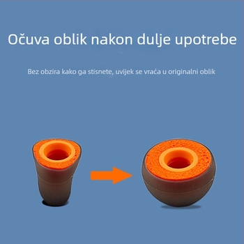 Silikonska navlaka za slušalice sa spužvastim dijelom; materijal: silikon + spužva; smanjenje buke 40%; za slušalice; serija Silicone Earphone Cover; zdjela oblik.