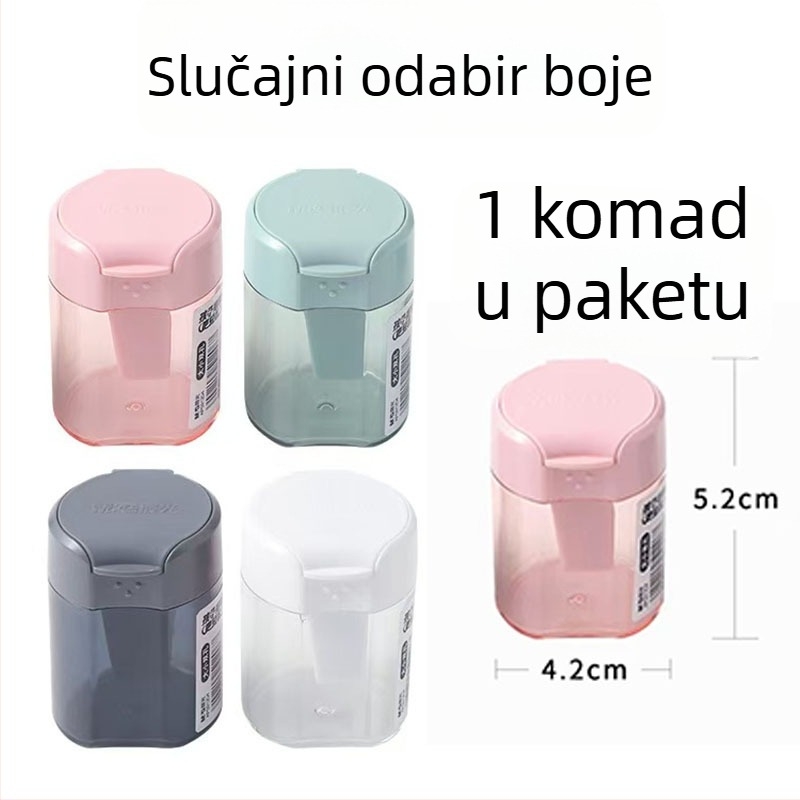 Morning Light APS912D4 oštrilica za olovke s kutijom za strugotine – dvostruka rupa, ručna, plastična, za učenike