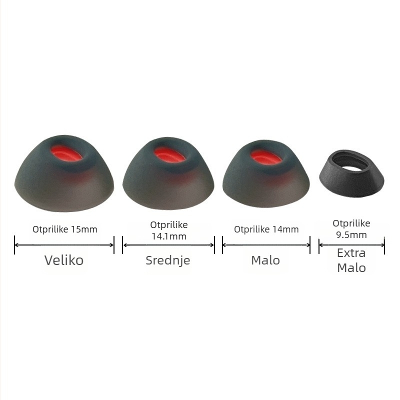 Silikonska kapa za uho za JBL Tune Flex Bluetooth slušalice — Model T029 — Kompatibilno s JBL Tune Flex Little Crystal Bean