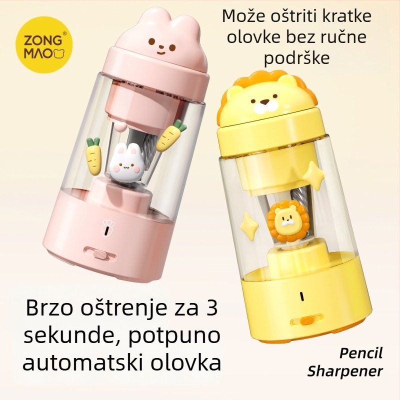 Električna potpuno automatska oštrivač za olovke JY-023 – 3 razine podešavanja, Li-ion baterija 1800 mAh, ABS materijal