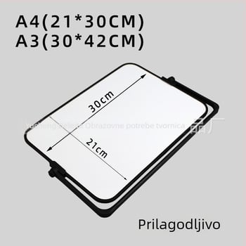 Dvostrano magnetska stolna ploča s plastičnim okvirom i metalnim panelom – Edukativni alat za djecu