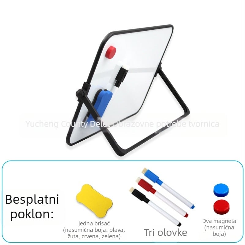 Dvostrano magnetska stolna ploča s plastičnim okvirom i metalnim panelom – Edukativni alat za djecu