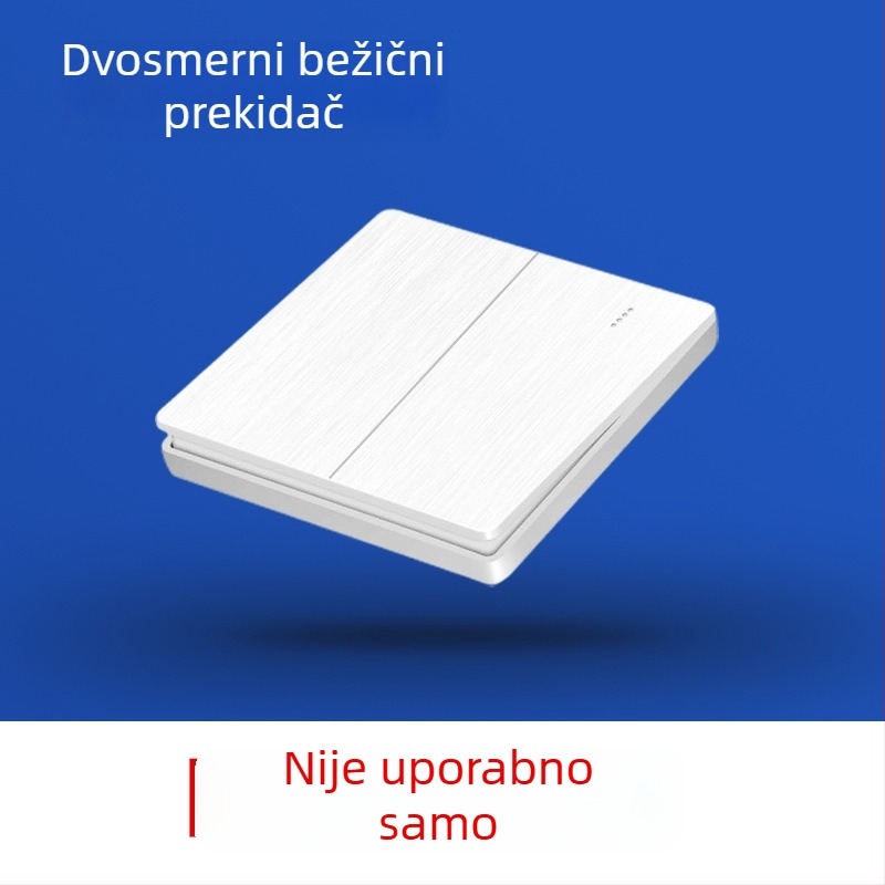 Bežični prekidač s daljinskim upravljanjem, dvostruka kontrola, bez žica, 86 panel, 220V