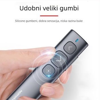 N95 PPT olovka za promjenu stranica s laserskim pokazivačem, daljinskim upravljačem, punjivom litijskom baterijom, projekcijski elektronički pokazivač