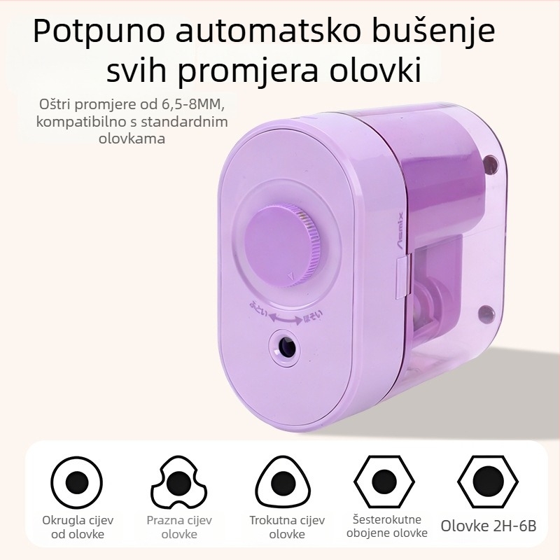 Potpuno automatska električna oštrivač olovaka, s punjivom litijskom baterijom, model Fml00013, plastično kućište, 520 g