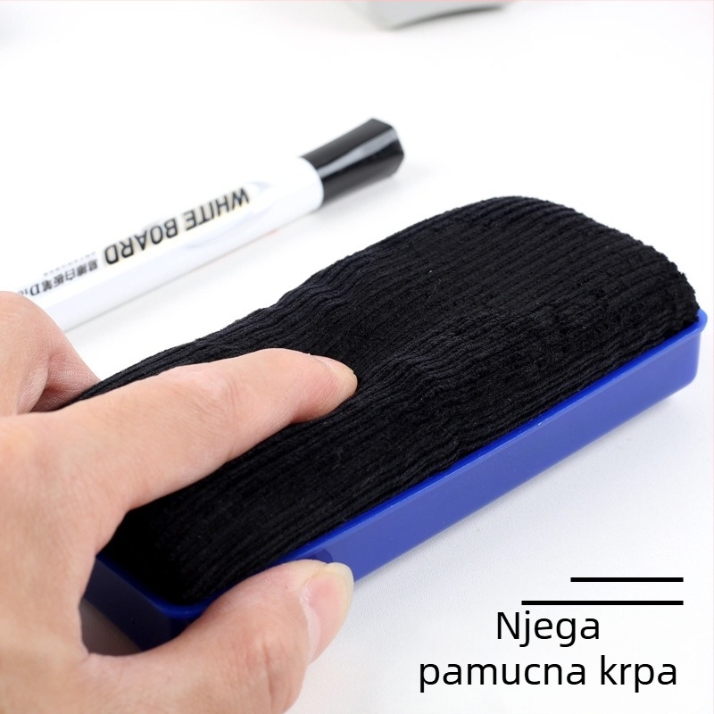 Magnetska gumica za bijelu ploču s flanelnom podlogom, periva, kompatibilna s bijelim i crnim pločama, Platinology