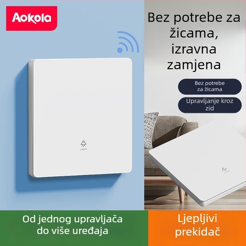 Bežični daljinski upravljač za prekidač rasvjete – za kućnu i uredsku upotrebu – radna temperatura -20 do 50 °C