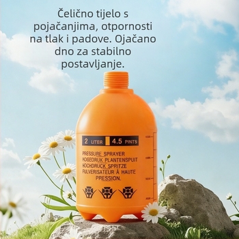 2L sprej boca za kućno vrtlarenje, zalijevanje i prskanje pod tlakom zraka, ručni tlak, okretna mlaznica