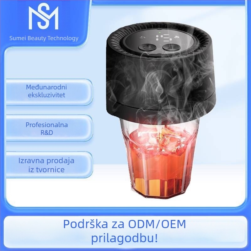 Set za dimljene koktele s električnim pušačem, nordijskog stila, jednostavan dizajn (vinski set, 28 dijelova)
