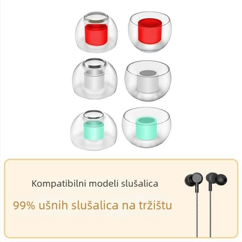 Nosači za uši za žične slušalice od tekućeg silikona – protuklizni, smanjenje buke, nježni prema koži