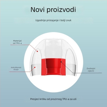 Nosači za uši za žične slušalice od tekućeg silikona – protuklizni, smanjenje buke, nježni prema koži