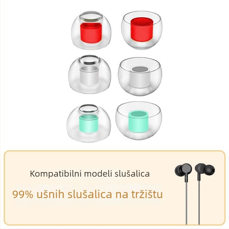 Nosači za uši za žične slušalice od tekućeg silikona – protuklizni, smanjenje buke, nježni prema koži