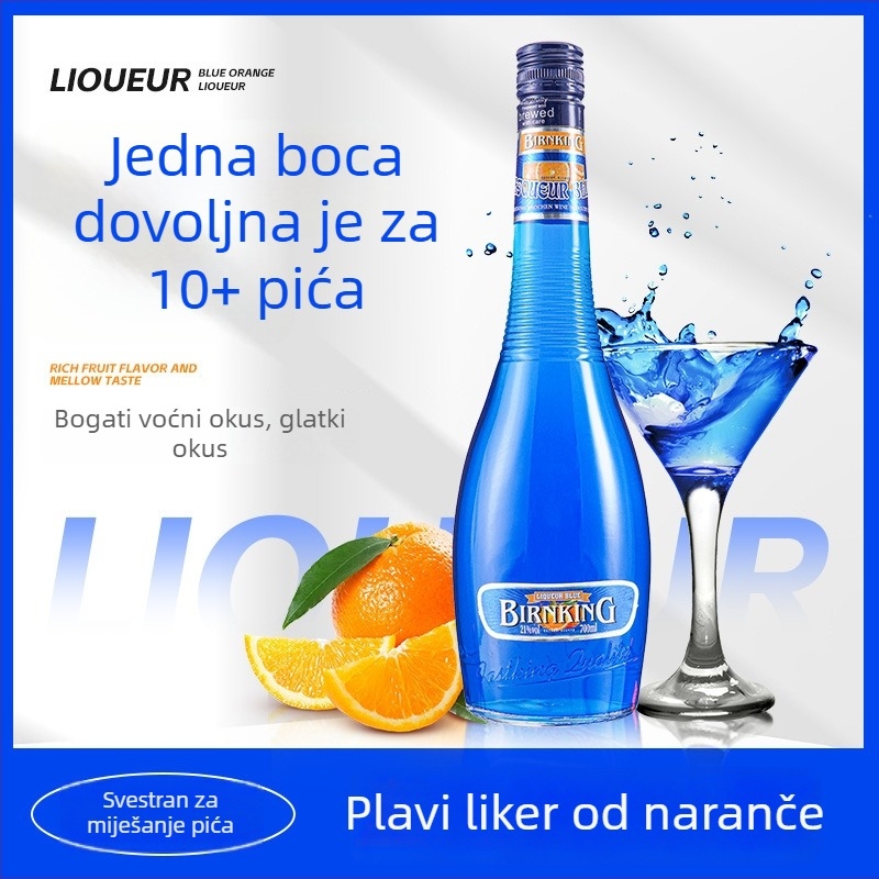 Liker s okusom plavog narančastog okusa, 700 ml za koktele