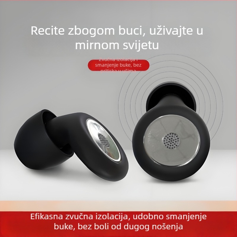 Ušni čepići za spavanje, silikon, 48% smanjenje buke, EN352-2, za spavanje i rad