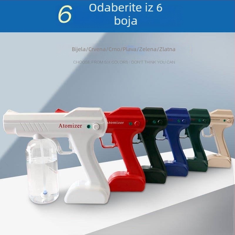 Ručni nano sprej pištolj s negativnim ionima za njegu kože i bojanje/permiranje kose, hladan i topao raspršivač, 2 brzine