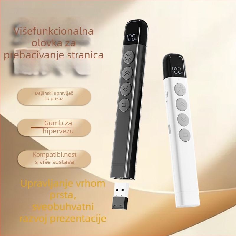 S25 laserski pokazivač za prebacivanje stranica, punjiva, domet 200 m, domet upravljanja 100 m, baterija 180-220 mAh, USB projektor, Shenzhen, Guangdong
