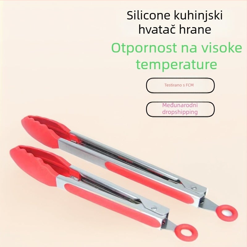 Silikonski klip za hranu s visokom temperaturom, protivsklizni, zaštita od opeklina, višefunkcionalan, moguć tisak logotipa