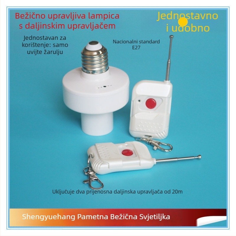 Joyful Navigation Bežični daljinski upravljač za držač lampe — radna temperatura -20 °C do 65 °C; pogodno za kućnu i komercijalnu uporabu; daljinski upravljač.
