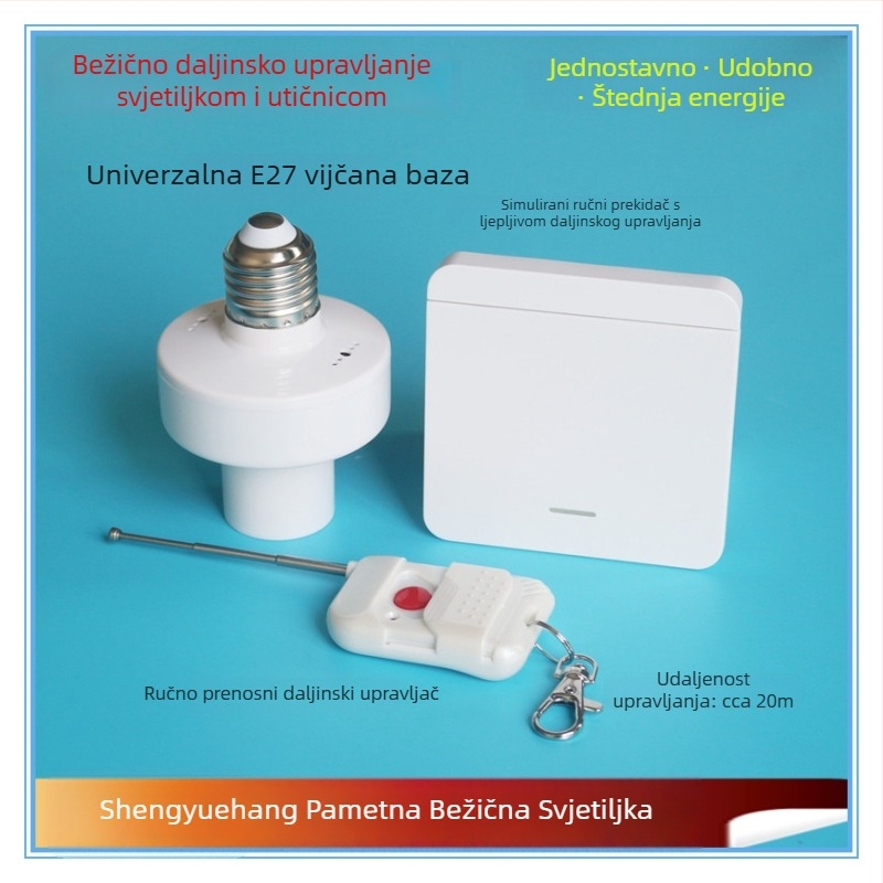 Joyful Navigation Bežični daljinski upravljač za držač lampe — radna temperatura -20 °C do 65 °C; pogodno za kućnu i komercijalnu uporabu; daljinski upravljač.