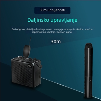 KX802 konferencijski mikrofon s ugrađenom baterijom, trajanje 3–6 h, SNR ≥75 dB, dimenzije 19.5×4×2 cm