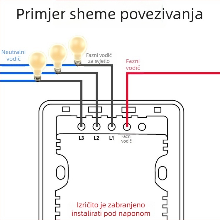 Bežični daljinski prekidač za kućno osvjetljenje 220V, tip: jednostruki daljinski prekidač, model: Remote control switch