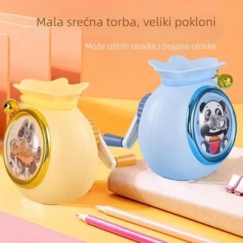 Olovka oštrac Xh1821, plastični, geometrijskog oblika, ručno pokretanje, 200 g, za učenike 1.–3. razreda