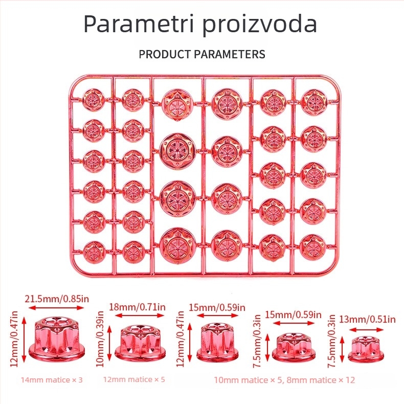 Kapa vijka za motocikl - rižastog oblika, ABS plast, dekorativno, JS marka
