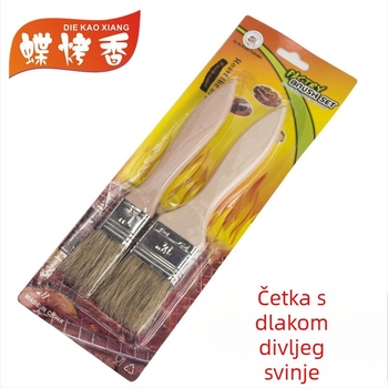 Četka za roštilj sa štetinama od svinjske dlake i drvenom drškom | Stil: moderni jednostavno | Kutija: 480 kom.