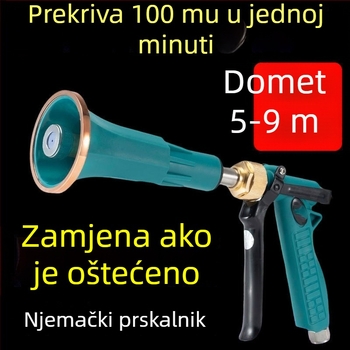 Poljoprivredno prskalo, bakreno kućište, visokotlačna atomizacija, podesiva zaštita od vjetra