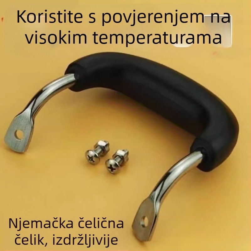 Drška za tavu, drvena, otporna na visoke temperature, zaštita od opeklina, s dvostrukim otvorima za tava od lijevanog željeza