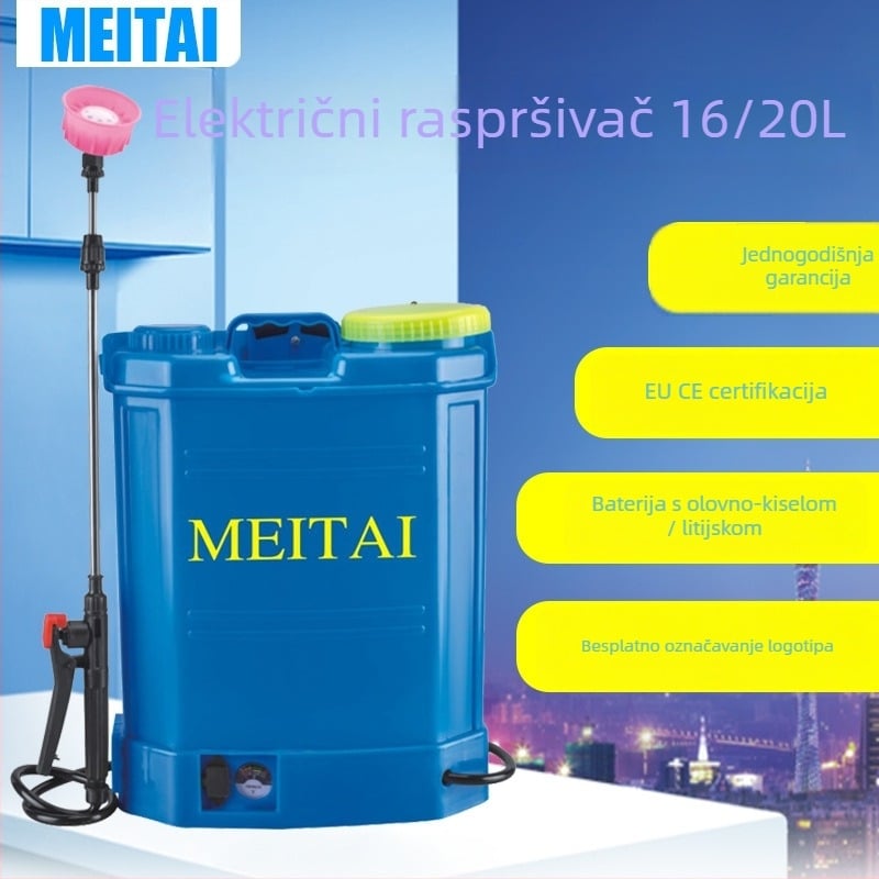 Električni prskivač na leđima MT-305 – 5,2 kg, 12V, 1200 rpm, za zaštitu biljaka
