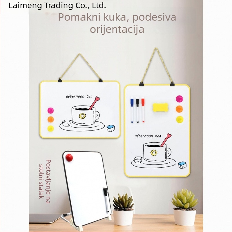 Dvostrana stolna magnetska ploča za bilješke za djecu s PVC panelom