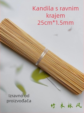 Ekstremno tanki bambus štapići za roštilj, s ravnim završecima na obje strane, ručno izrađeni