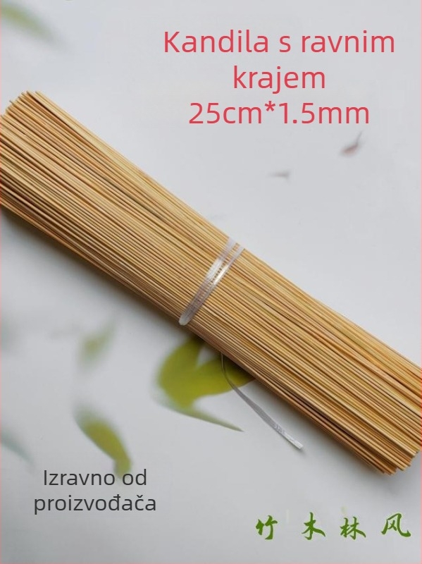 Ekstremno tanki bambus štapići za roštilj, s ravnim završecima na obje strane, ručno izrađeni