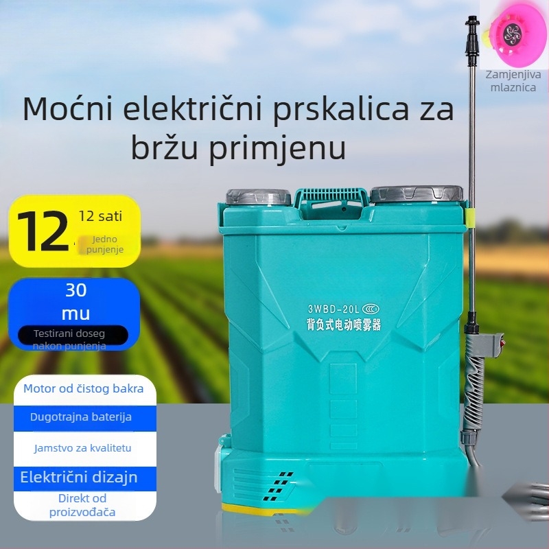 Plastični vrtni raspršivač s prilagodljivom mlaznicom za ozelenjavanje vrta