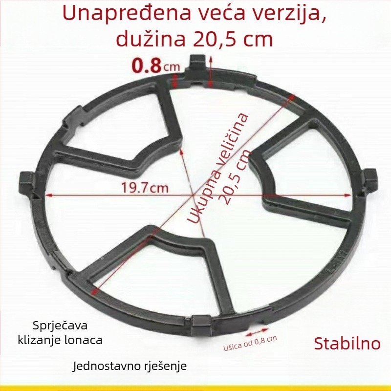 TY-large 919 jednopločni lijevani nosač za plinsku ploču, ugrađeni nosač, lijevano željezo, težina >500 g