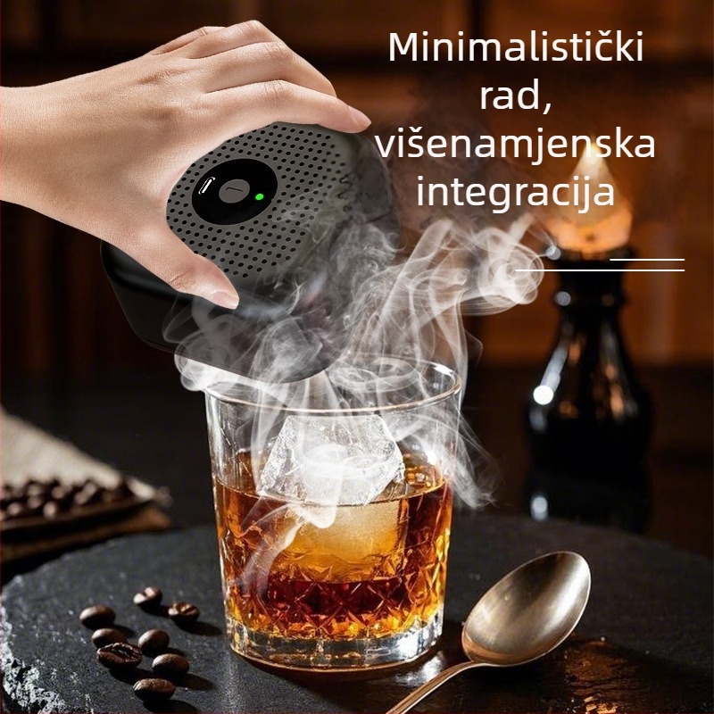 Qt Električni dimnjak za whiskey i koktele – bar set, 6 komada, plastika, premium kvaliteta, lansiranje 2025.3