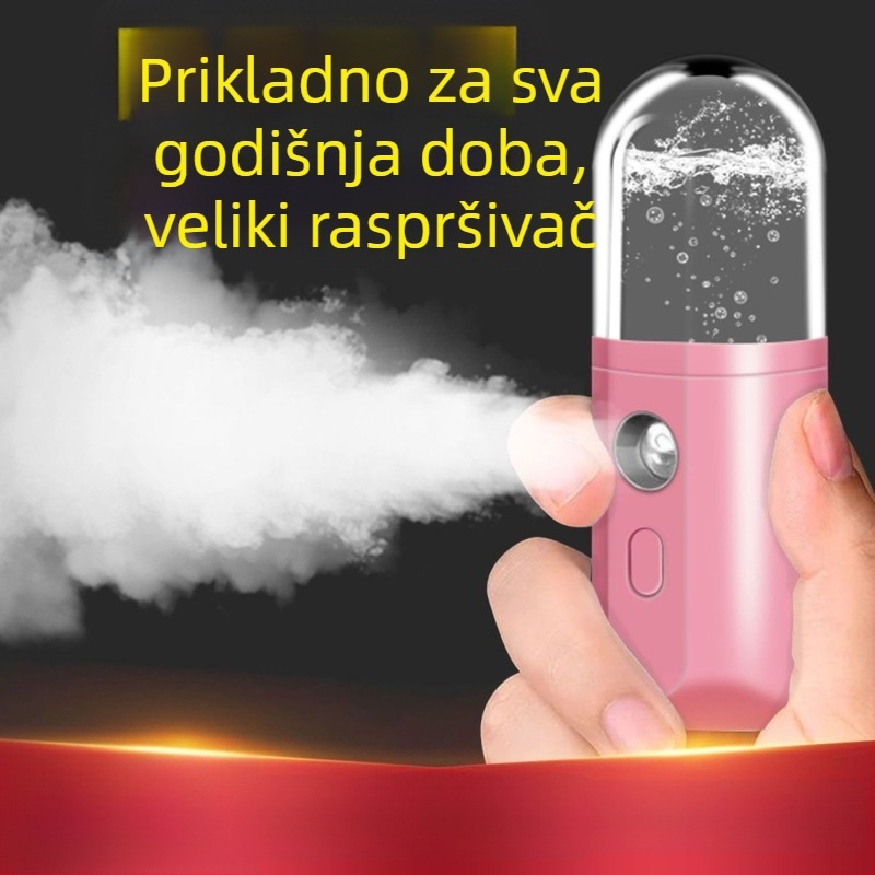 Ručni prijenosni nano raspršivač za lice, punjiv, vrijeme magle preko 180 s, 3. stupanj