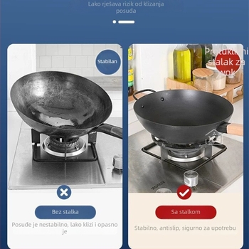 Držač plinskog štednjaka i stalak za posude od lijevanog željeza, protuklizna površina, univerzalno, model TY-608, ugrađena montaža
