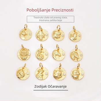 DIY dodaci za narukvicu – 925 srebra, elektroplate, kružni privjesak zodijaka