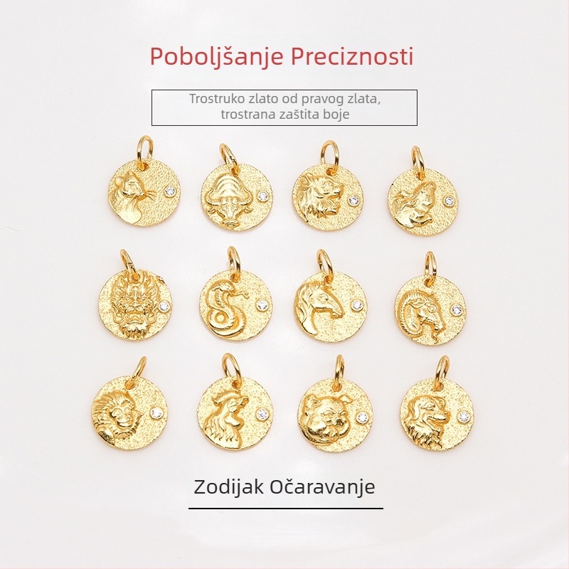 DIY dodaci za narukvicu – 925 srebra, elektroplate, kružni privjesak zodijaka